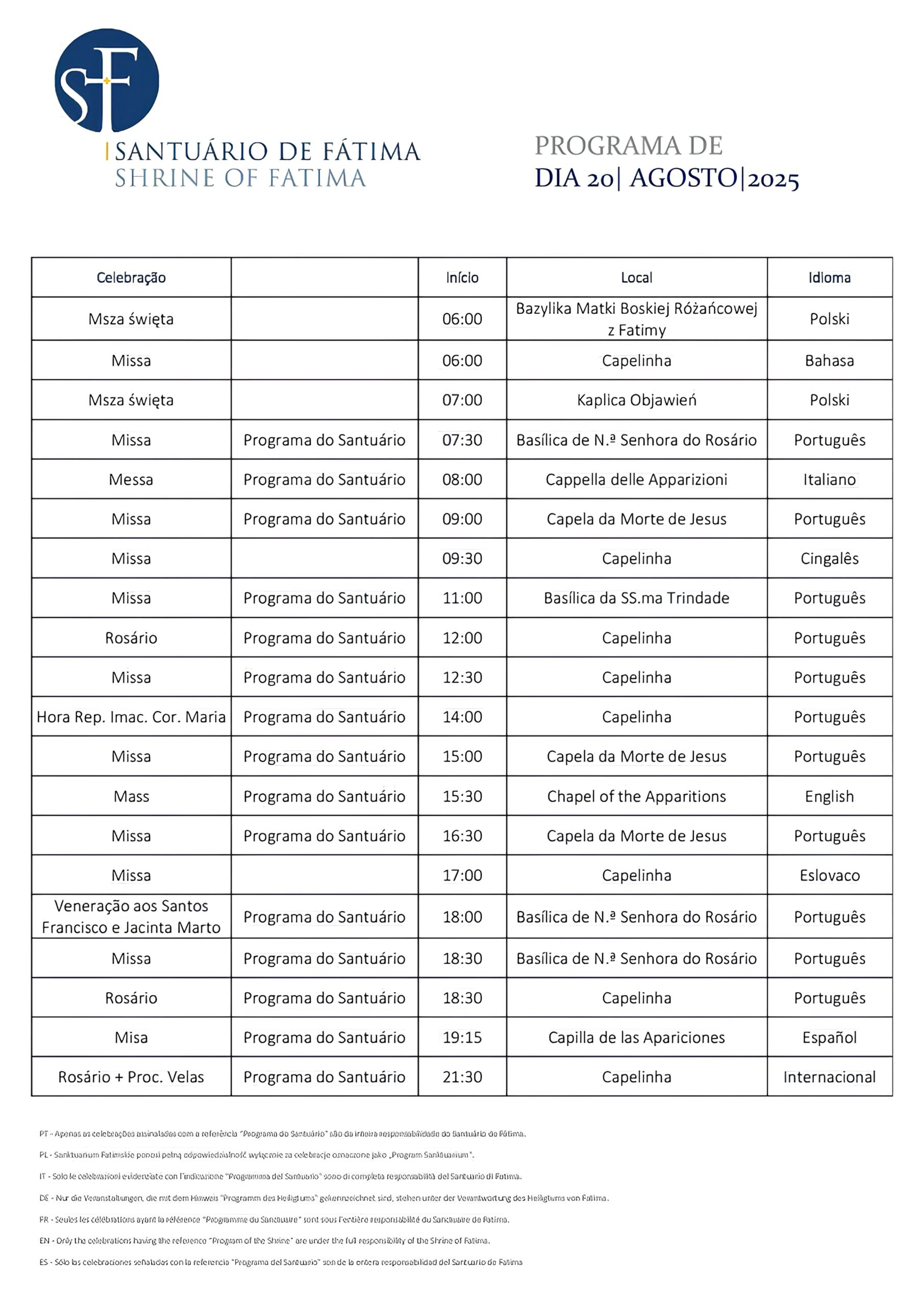 20 de Agosto de 2025: Um Encontro Global de Fé, Cultura e Celebração no Santuário 1 20 de Agosto de 2025: Um Encontro Global de Fé, Cultura e Celebração no Santuário 20 de Agosto de 2025 Um Encontro Global de F Cultura e Celebra o no Santu rio scaled 20 de Agosto de 2025: Um Encontro Global de Fé, Cultura e Celebração no Santuário